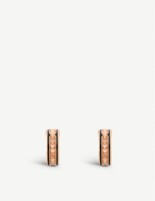 BVLGARI B.zero1 18ct rose-gold and ceramic hoop earrings