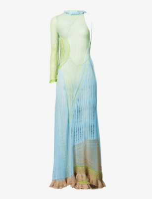 ROBERTA EINER - Bianca one-sleeve knitted maxi dress | Selfridges.com