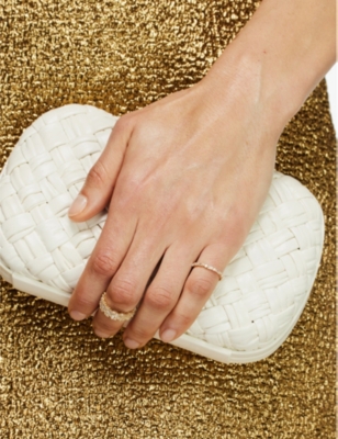 SUZANNE KALAN: Half-band 18ct yellow gold, 0.17ct baguette and 0.14ct round-cut diamond eternity ring