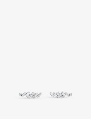 Suzanne Kalan Womens 18k White Gold Firework 18ct White-gold And 0.6ct Diamond Earrings