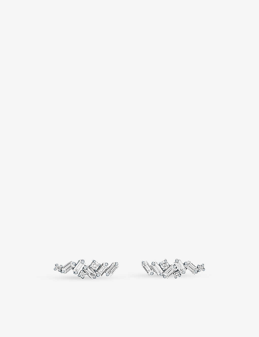 Suzanne Kalan Womens 18k White Gold Firework 18ct White-gold And 0.6ct Diamond Earrings