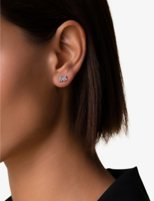 SUZANNE KALAN: Fireworks 18ct white-gold and 0.5ct diamond earrings