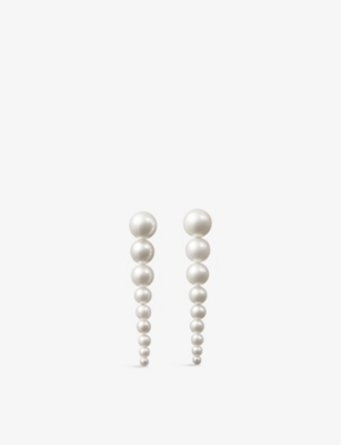 Shop Sophie Bille Brahe Sienna 14ct Yellow-gold And Freshwater Pearl Drop Earrings In 14k Yellow