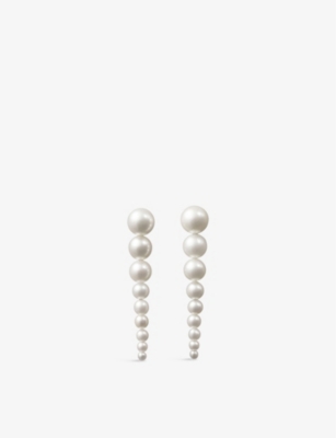 Sophie Bille Brahe Sienna 14ct Yellow-gold And Freshwater Pearl Drop Earrings In 14k Yellow