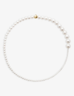 Sophie Bille Brahe Petite Peggy 14ct Yellow-gold And Freshwater Pearl Necklace In 14k Yellow