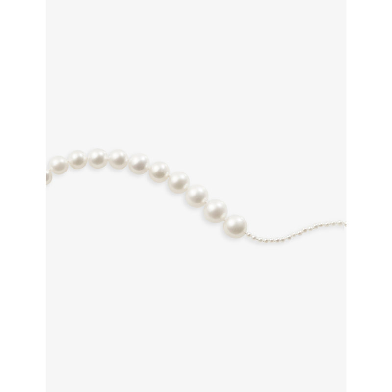 Shop Sophie Bille Brahe Women's 14k Yellow Petite Peggy 14ct Yellow-gold And Freshwater Pearl Necklace