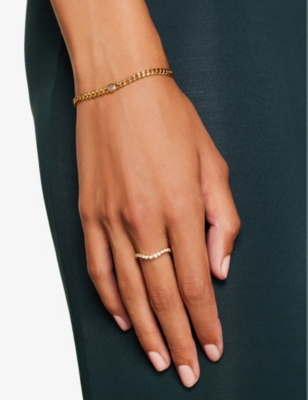 Shop Sophie Bille Brahe Chère Grace 18ct Yellow-gold And 0.55ct Diamond Ring In 18k Yellow