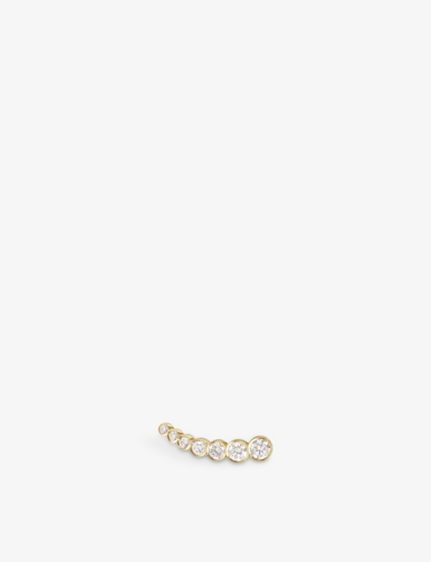 Croissant Delune 18ct yellow gold and 0.33ct diamond earring