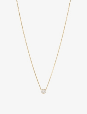 SOPHIE BILLE BRAHE: Orangerie de Coeur 18ct yellow-gold and 0.3ct diamond pendant necklace
