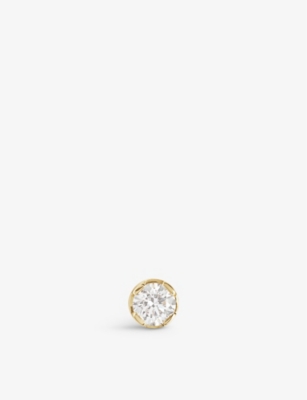 SOPHIE BILLE BRAHE: Diamant 18ct yellow-gold and 0.12ct diamond stud earring