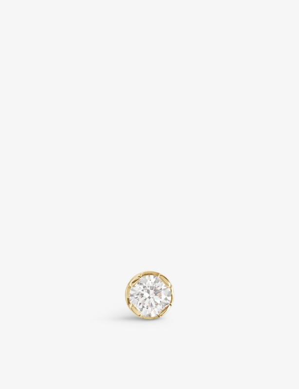 Diamant 18ct yellow-gold and 0.12ct diamond stud earring