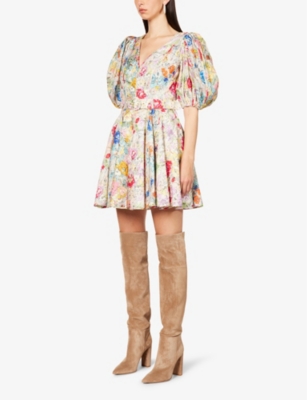 ZIMMERMANN Clover floral-print linen mini dress