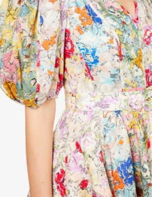 ZIMMERMANN Clover floral-print linen mini dress