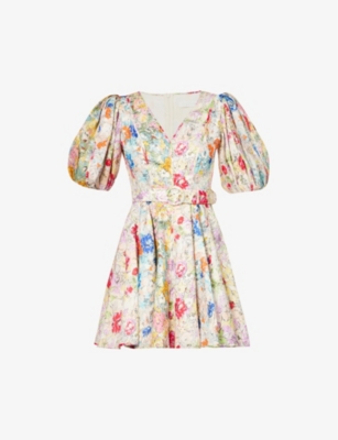 ZIMMERMANN Clover floral-print linen mini dress