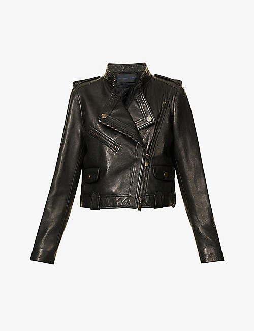 PROENZA SCHOULER: Cropped slim-fit leather jacket