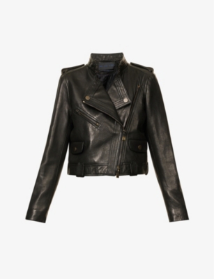 PROENZA SCHOULER Cropped slim fit leather jacket Selfridges