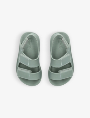 Shop Liewood Pale Green Joy Logo-embossed Rubber Sandals 6 Months - 4 Years