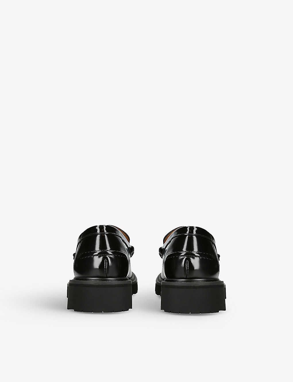 KENZO Kenzosmile brand-plaque patent-leather loafers