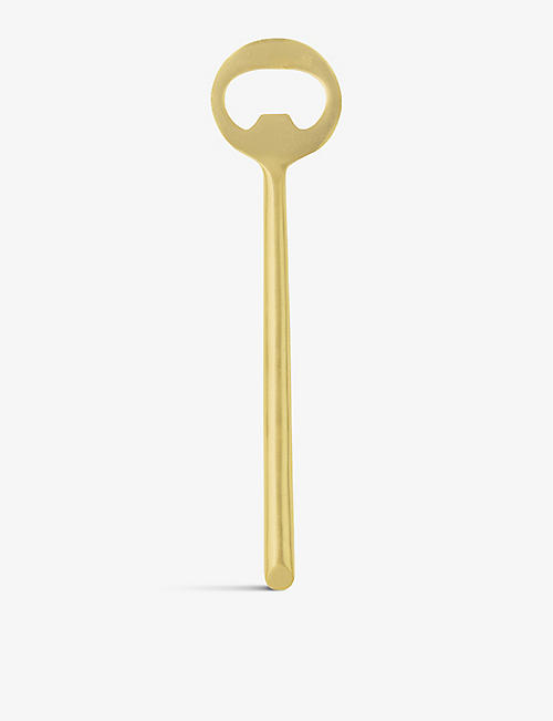 BE HOME: Matte gold-tone stainless-steel bottle opener