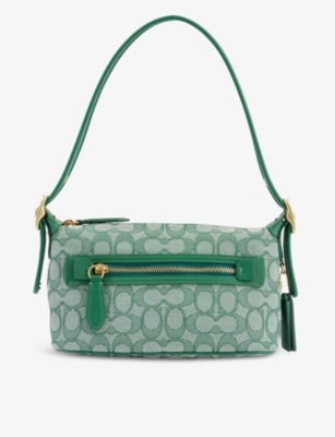 COACH - Demi monogram-pattern jacquard and leather top