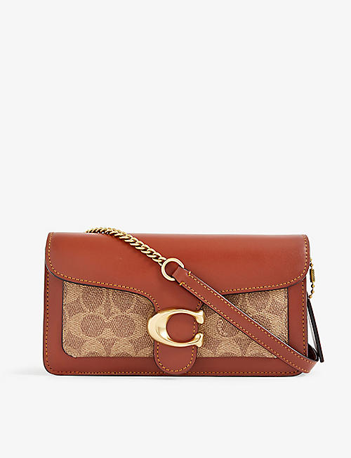 COACH: Tabby leather and coated canvas cross-body bag