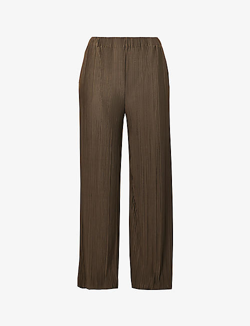 SAMSOE SAMSOE: Uma wide-leg stretch-recycled-polyester trousers
