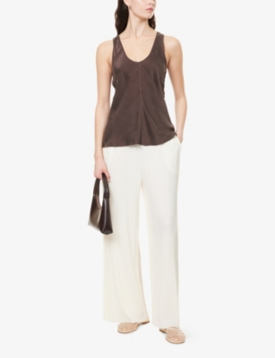 Samsoe & Samsoe Womens Samsoe Samsoe Uma Wide-leg Stretch-polyester Trousers