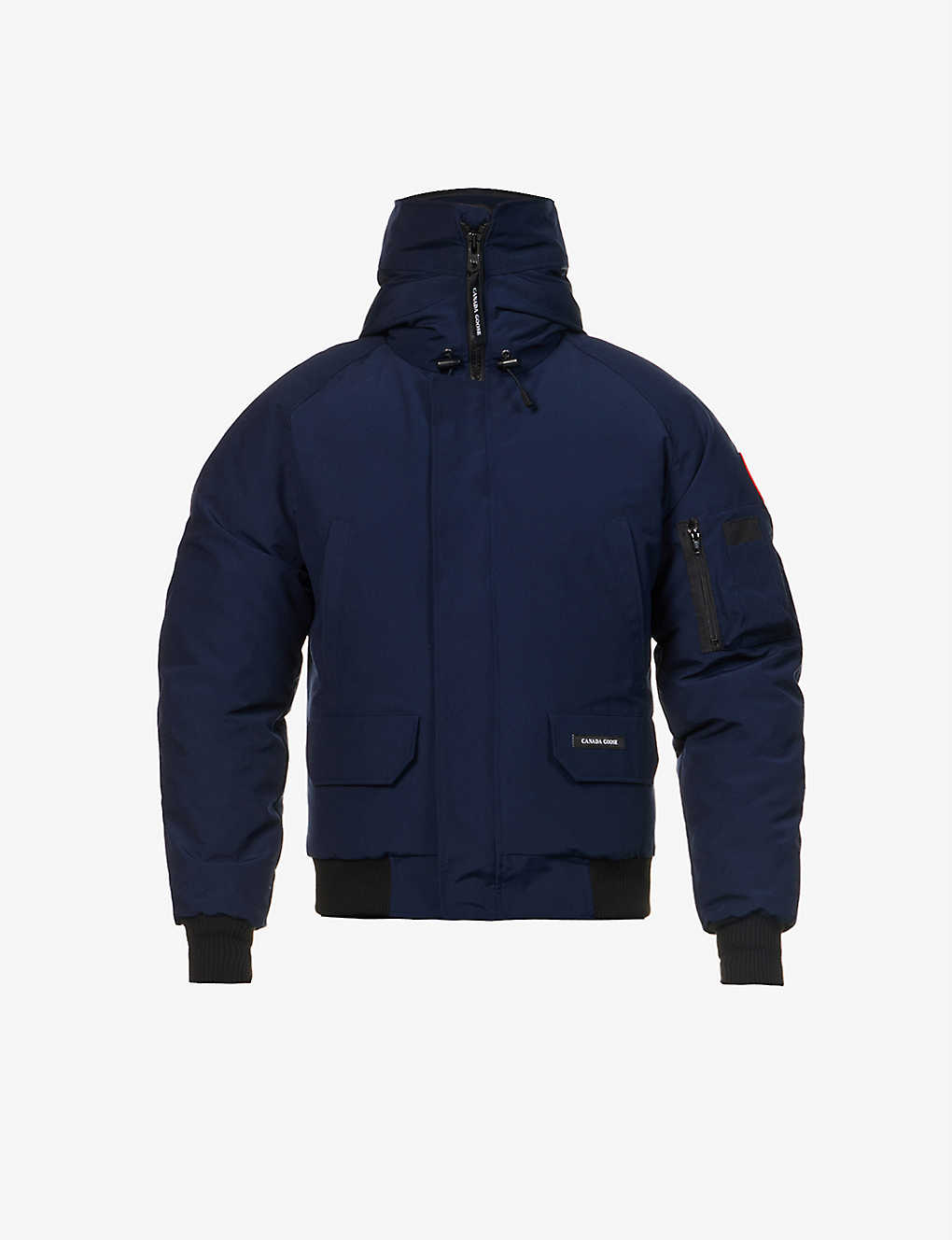 Shop Canada Goose Chilliwack Shell-down Hooded Bomber Jacket In Atlantic Navy