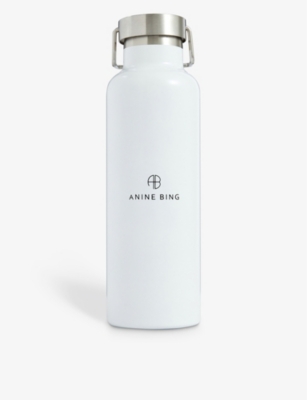 ANINE BING: Pia logo-print stainless steel water bottle