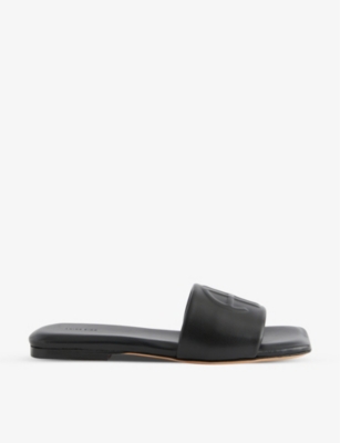 Anine Bing Open-toed Slippers In Black