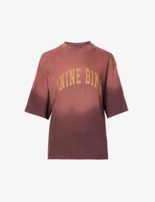 Anine Bing Logo-print Faded T-shirt In Red