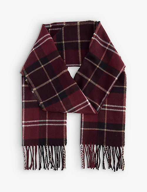 BARBOUR: Galingale tartan woven scarf