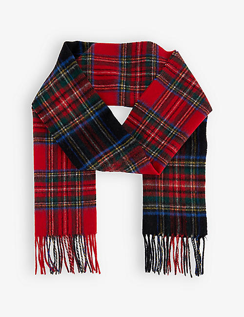 BARBOUR: Teviot tartan wool scarf