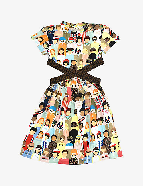 KIDSWEAR COLLECTIVE: Pre-loved Fendi graphic print woven dress 10 years