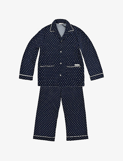 KIDSWEAR COLLECTIVE: Pre-loved Dolce & Gabbana polka-dot stretch-silk pyjama set 6 years