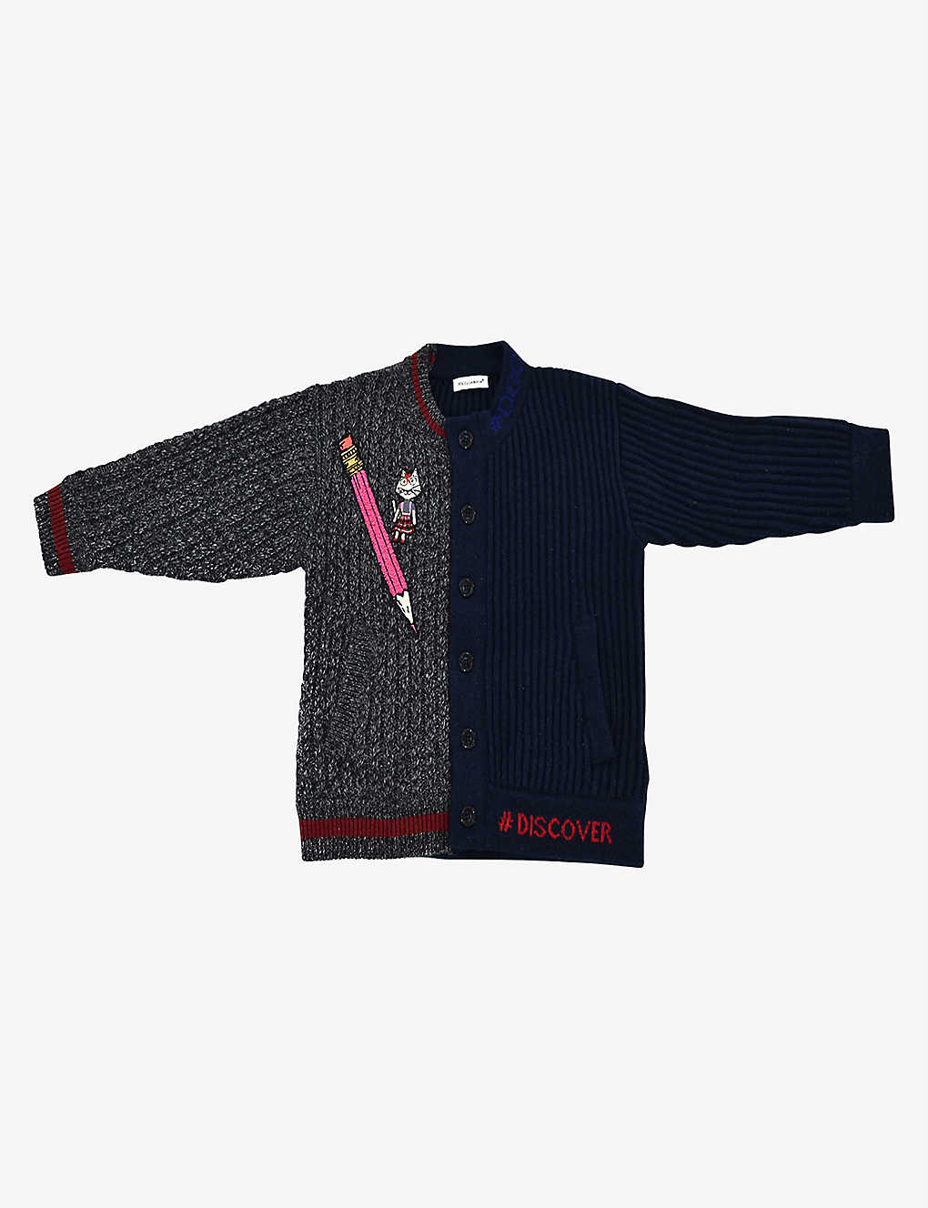 Kidswear Collective Kids' Pre-loved Dolce & Gabbana Wool-blend Cardigan In Navy Grey