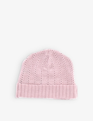KIDSWEAR COLLECTIVE: Pre-loved Dior logo-plaque knitted woven hat 2 years
