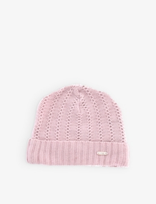 KIDSWEAR COLLECTIVE: Pre-loved Dior logo-plaque knitted woven hat 2 years