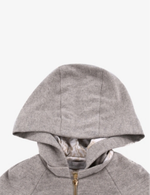 Shop Kidswear Collective Grey Pre-loved Dior Woold-blend Coat