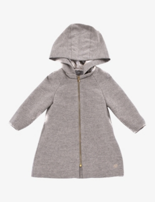 Kidswear Collective Girls Grey Kids Pre-loved Dior Woold-blend Coat