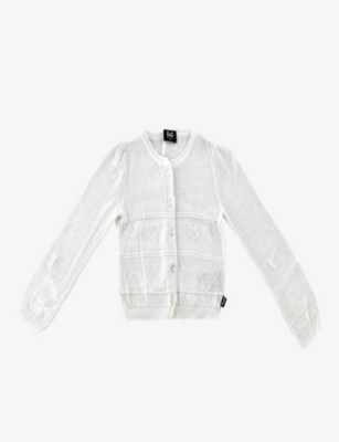 Kidswear Collective Kids' Pre-loved Dolce & Gabbana Woven Cardigan 18-24 Mont In White