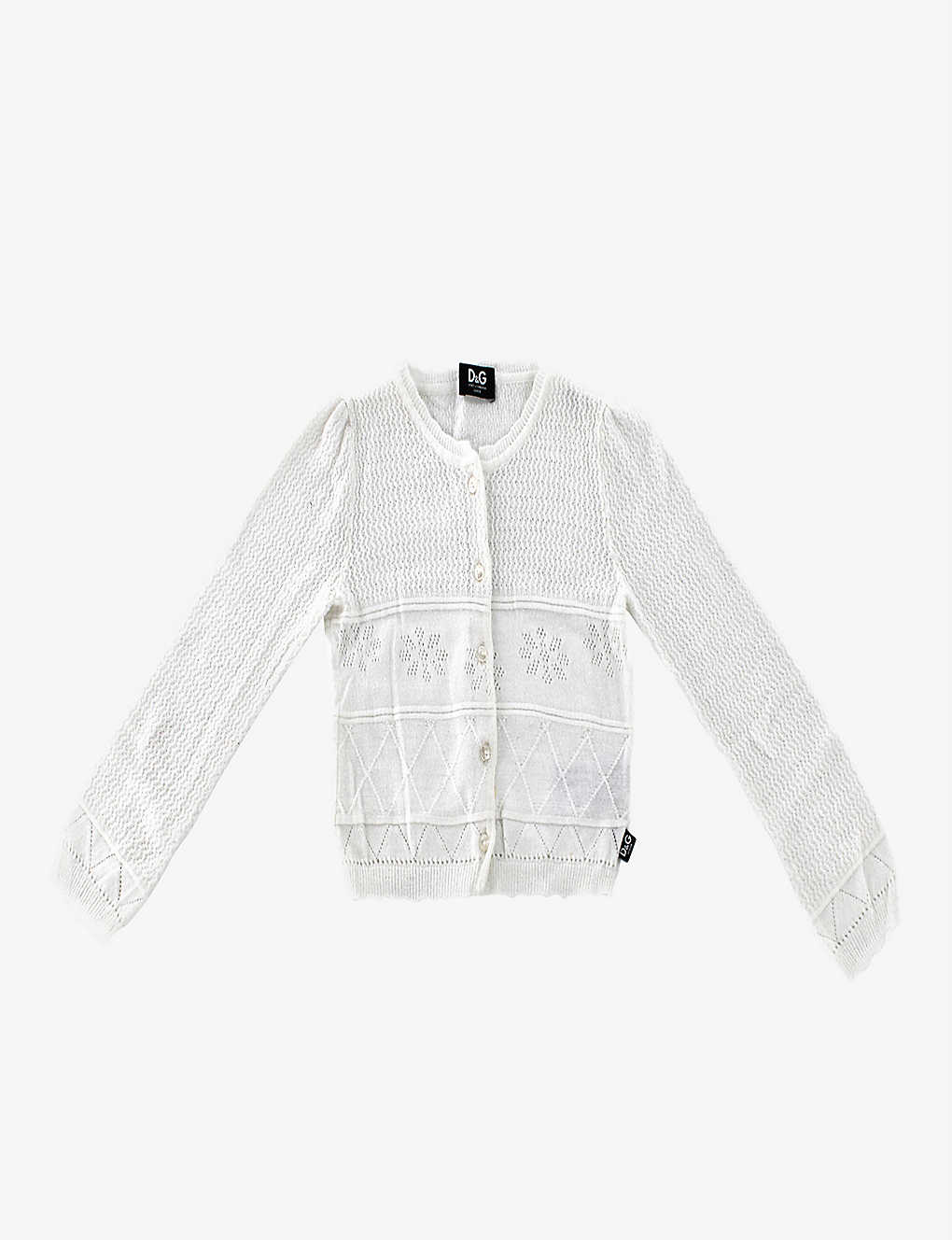 Kidswear Collective Kids' Pre-loved Dolce & Gabbana Woven Cardigan 18-24 Mont In White