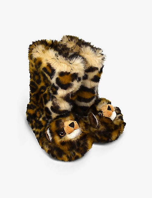 KIDSWEAR COLLECTIVE: Pre-loved Dolce & Gabbana leopard faux-fur boots 3-4 years