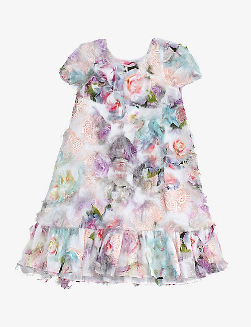 KIDSWEAR COLLECTIVE: Pre-loved Manege en Sucre floral-print woven dress 10 years