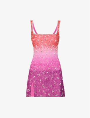 CLIO PEPPIATT - Gradient sequin-embellished stretch-woven mini dress |  Selfridges.com