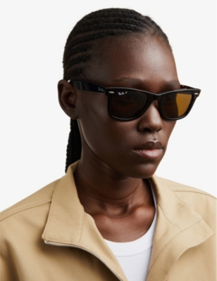 Ray Ban Ray-ban Womens Brown 0rb3546 Phantos-frame Metal Sunglasses In Brown