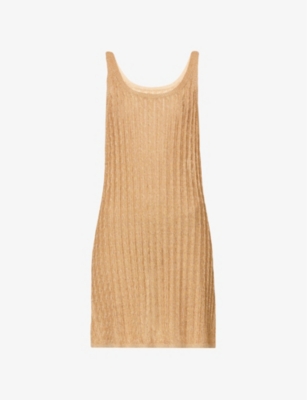 prada ribbed knit cotton dress PRADA Ribbed Knit Cotton Dress