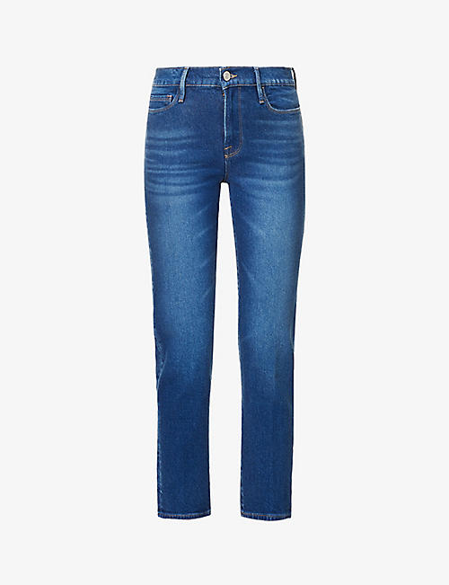 FRAME: Le Noveau mid-rise straight-leg stretch-denim jeans