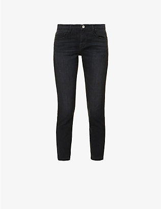 FRAME: Le Garcon straight-legged mid-rise stretch-denim jeans