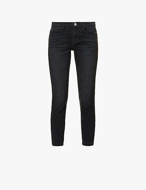 FRAME: Le Garcon straight-legged mid-rise stretch-denim jeans